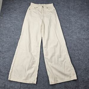 rag & bone Wide Leg Jeans in Cream